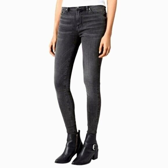 All Saints Grace Raw Hem Skinny Jeans Size 26 - Picture 1 of 6